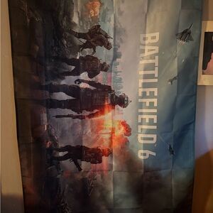 Battlefield 6 Wall Tapestry - Blue and Black